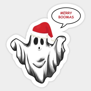 Merry Boomas Vector Design - Christmas Ghost Sticker